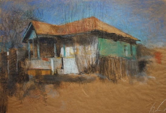 Landscape of an old hause